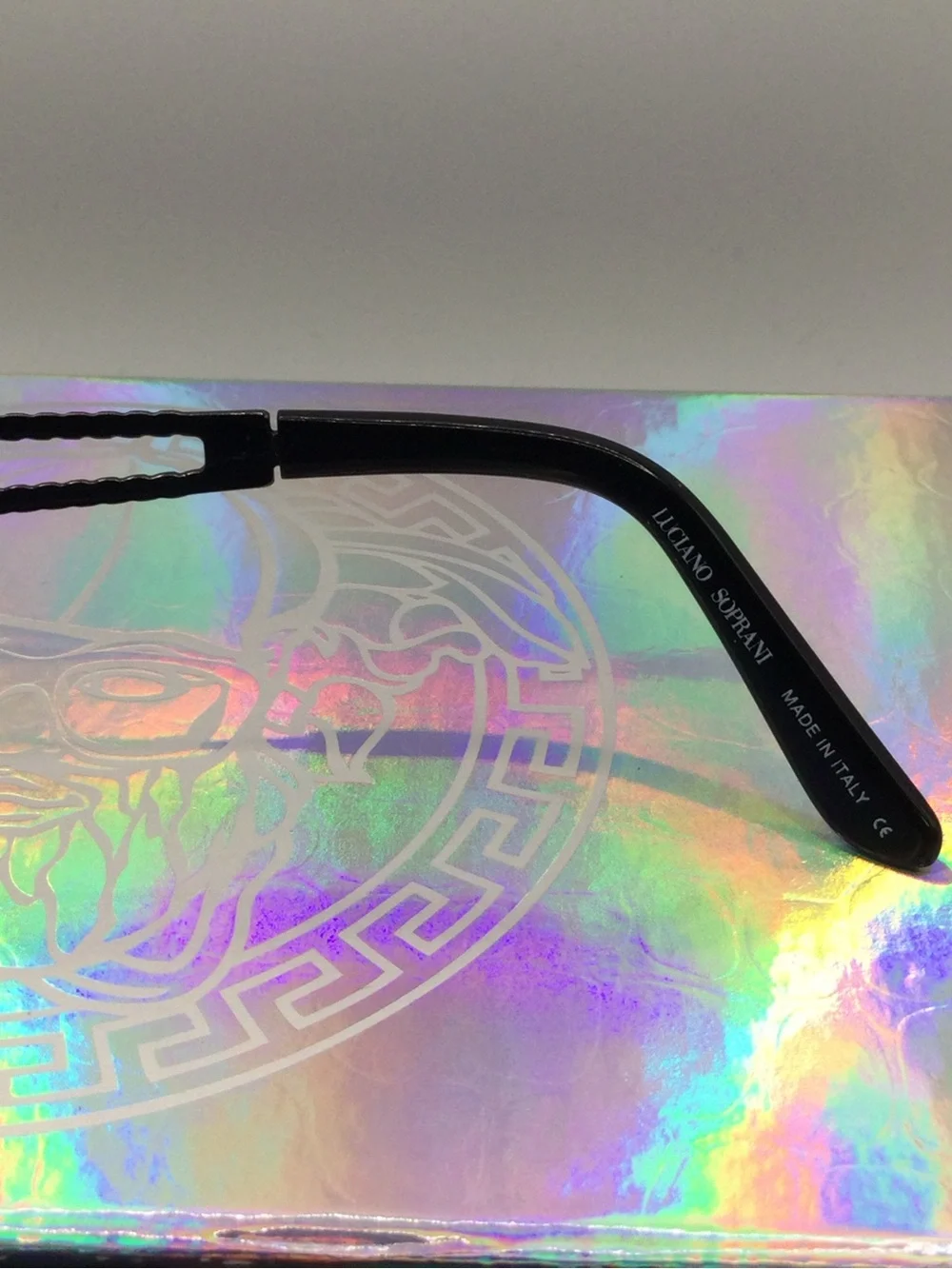 Luciano Soprani Black Sunglasses Arm - Made in Italy